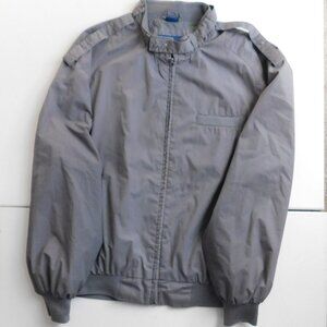 VTG 90's Towncraft Zip Bomber Jacket Nylon Lined Size M Shoulder Tabs Racing